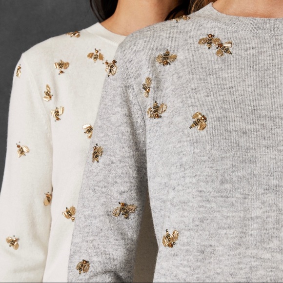 Ted Baker Bee Embellished Wool Sweater 